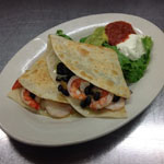 Shrimp quesadilla